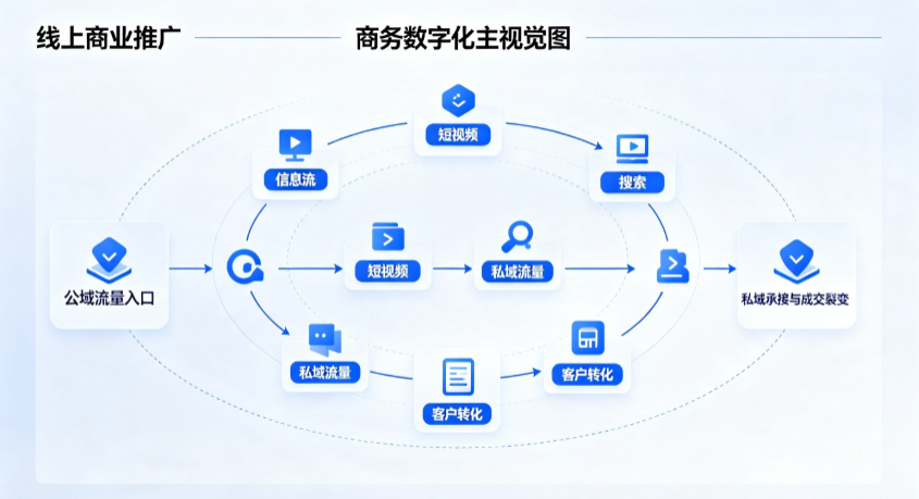新芜区线上商业推广怎么做？全域流量闭环搭建与低成本转化实战指南